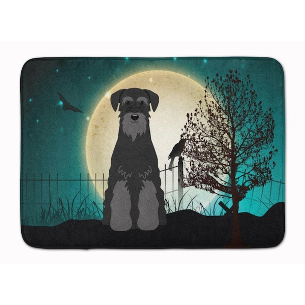 Carolines Treasures Halloween Standard Schnauzer Black Machine Washable Memory Foam Mat BB2222RUG - main